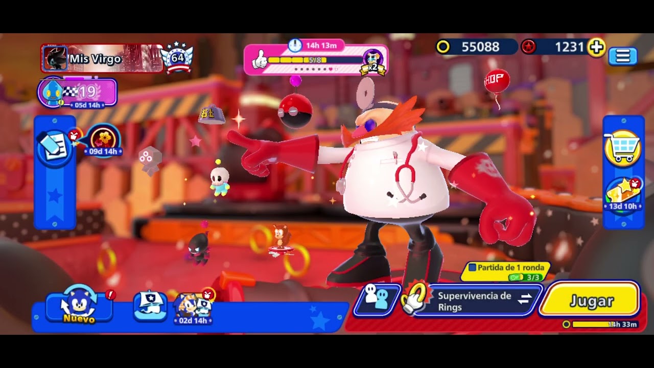 Sonic Rumble_Corto_Jugadas con Dr. Eggman y con Cream Rider
