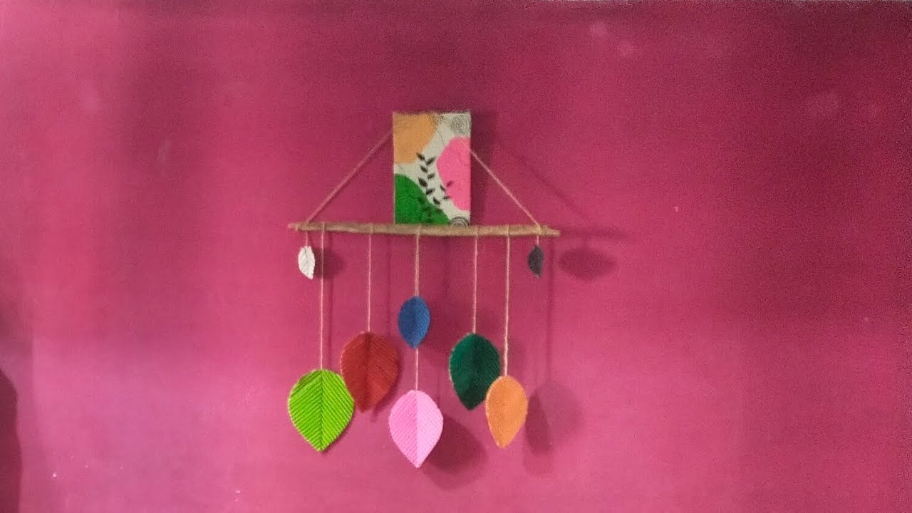 simple colourfull cardboard leaves by#craftvlog#