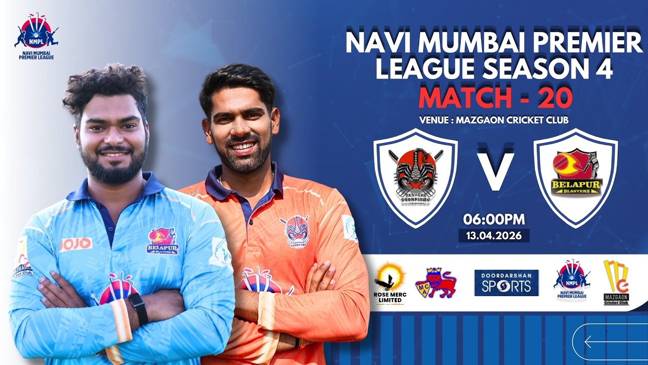 NMPL Season 4 | Sanpada Scorpions vs Belapur Blasters | Day 10 - M20 | Mazgaon cricket club