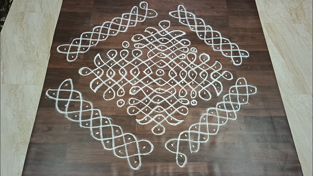 Simple 13 to 1 dots sikku kolam#sikkukolam