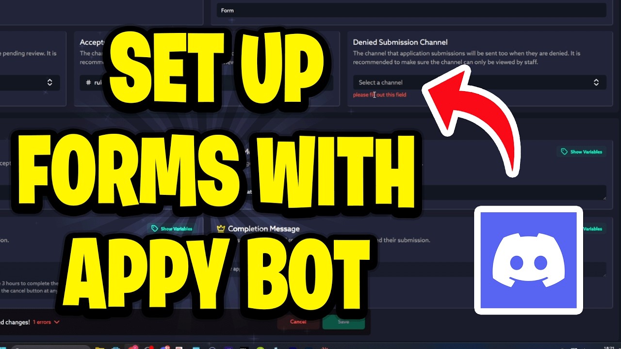 Как настроить формы с помощью Appy Bot &mdash; Discord