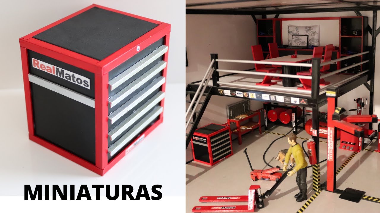 Como construir MINIATURAS para oficina de mecânica automóvel...