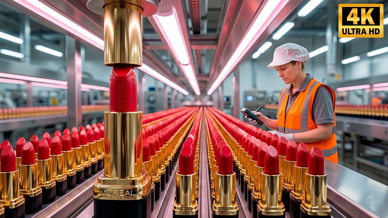 CÓMO se HACE el LÁPIZ LABIAL | ASÍ se fabrica el PINTALABIOS en una MEGA-FÁBRICA