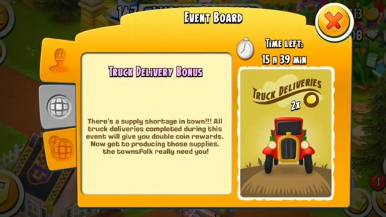 Hay Day Truck Event - Double Coins
