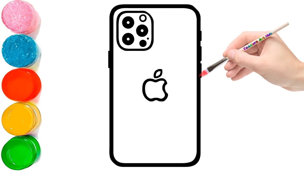 HOW TO DRAW APPLE IPHONE | Apple iPhone Drawing in Easy Steps
