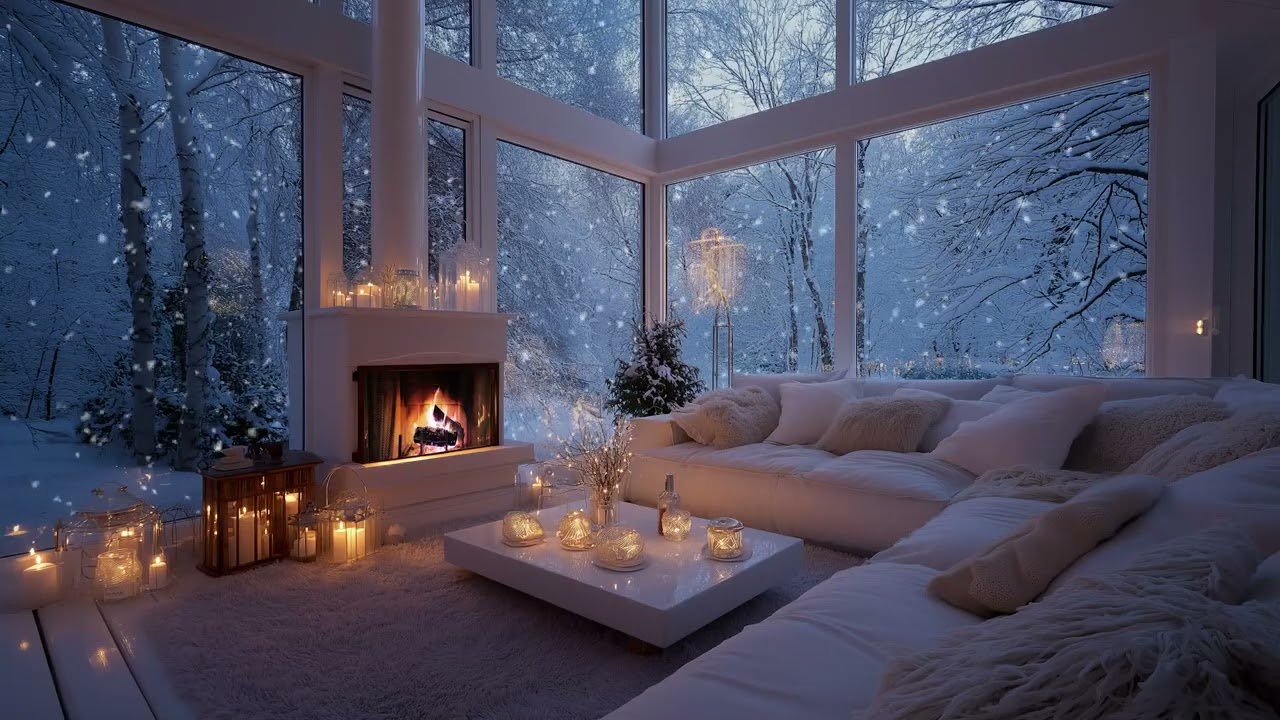 3 Hours Winter Piano ❄️ Snowfall Ambience for Study, Deep Focus & Relaxation