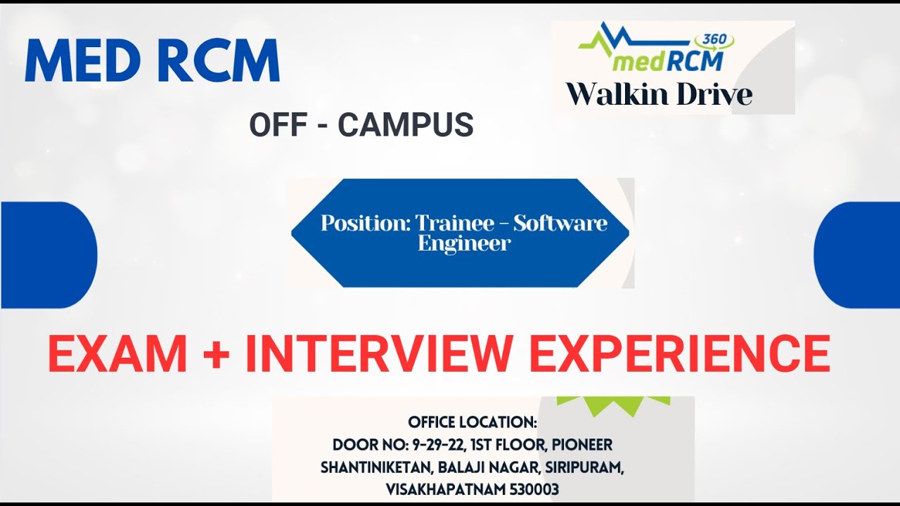 Med RCM Off-Campus Exam & Interview Experience | Trainee Software Engineer | Mind Bender