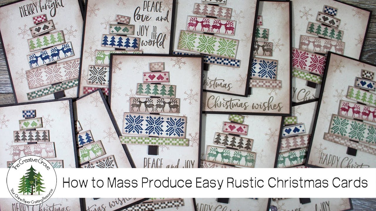Easy Mass Produced Rustic Christmas Cards
