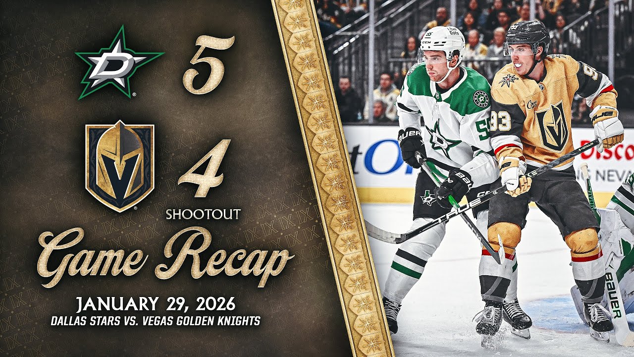HIGHLIGHTS | Dallas Stars 5, Vegas Golden Knights 4, SO | Jan. 29, 2026