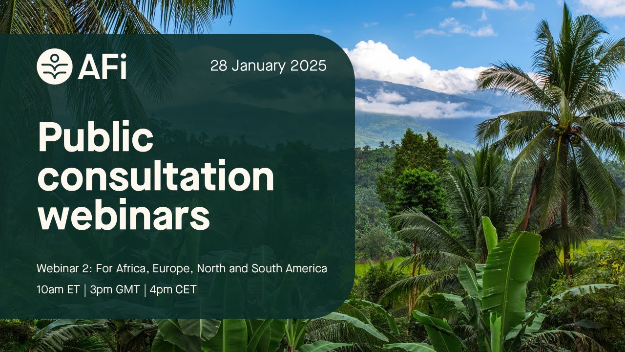 AFi Public Consultation | Webinar 2 (For Africa, Europe, and North and South America)