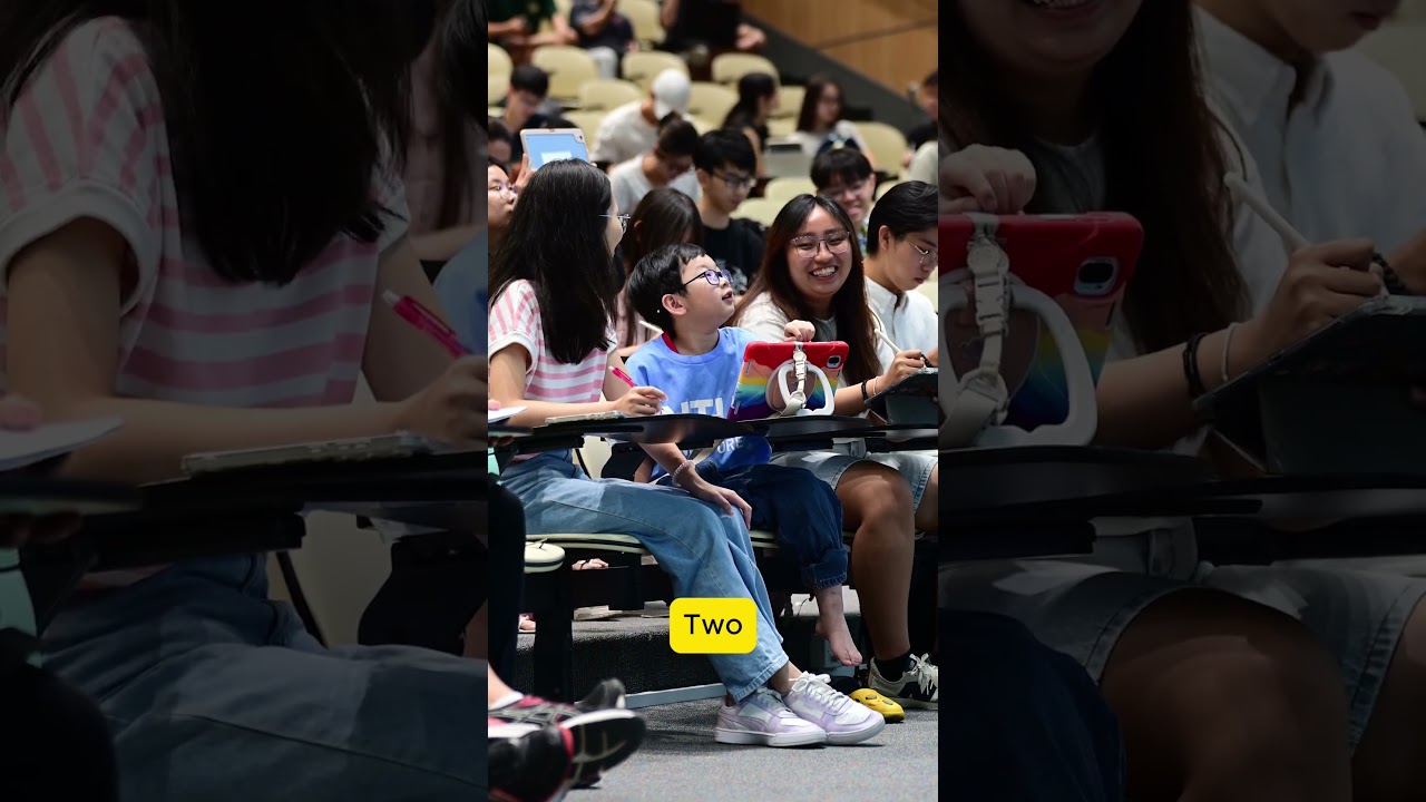 7-year-old child in uni lecture at #NTUsg?