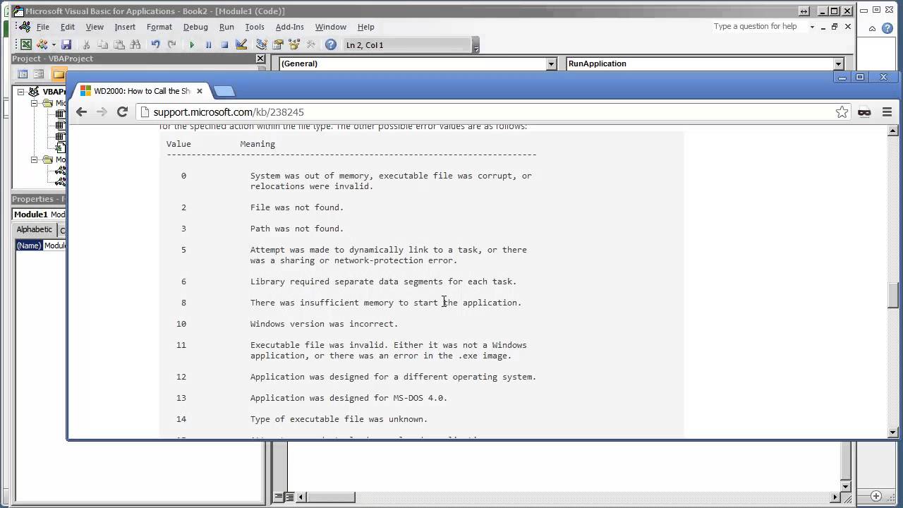 VBA Excel Windows API - V1.01 - Opening Another Application