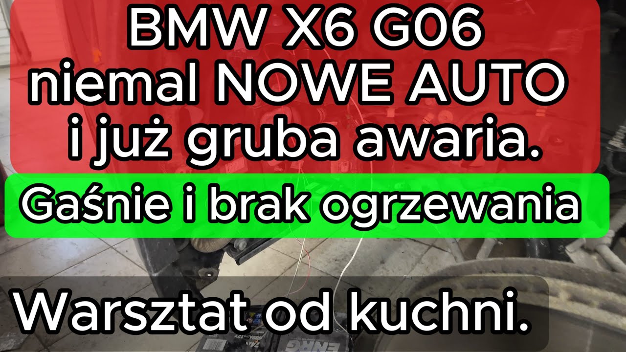 BMW X6 nowe auto i już gruba awaria. Gaśnie i brak ogrzewania Część zamienna uszkodzona na produkcji