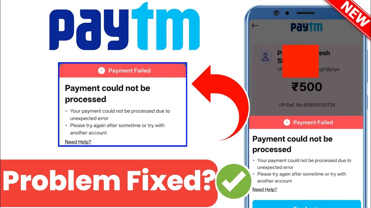 paytm payment could not be processed | paytm payment failed issue | payment could not be processed 