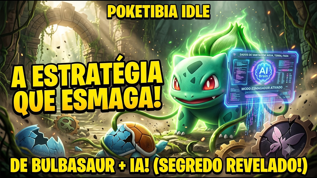 Comecei de Bulbasaur no Poketibia Idle e usei IA para amassar todo mundo!