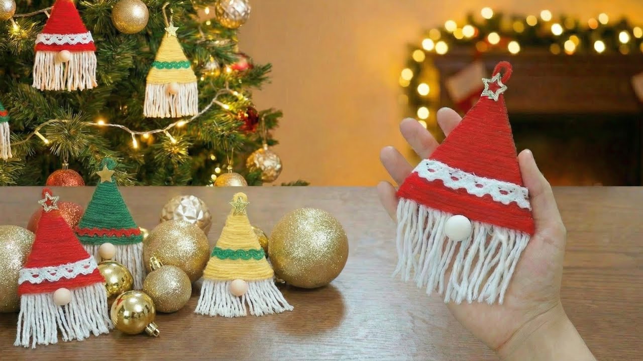 Easy DIY Christmas Gnomes 🎄 Santa Ornaments Anyone Can Make