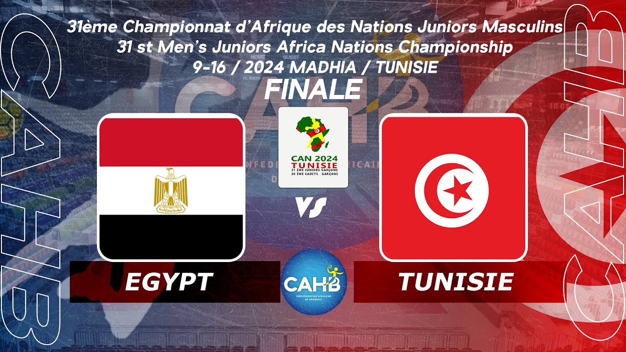 🤾FINALE🏆#EGYPTE 🆚 #TUNISIE🏆 31st #Men’s #Juniors #Africa #Nations #Championship