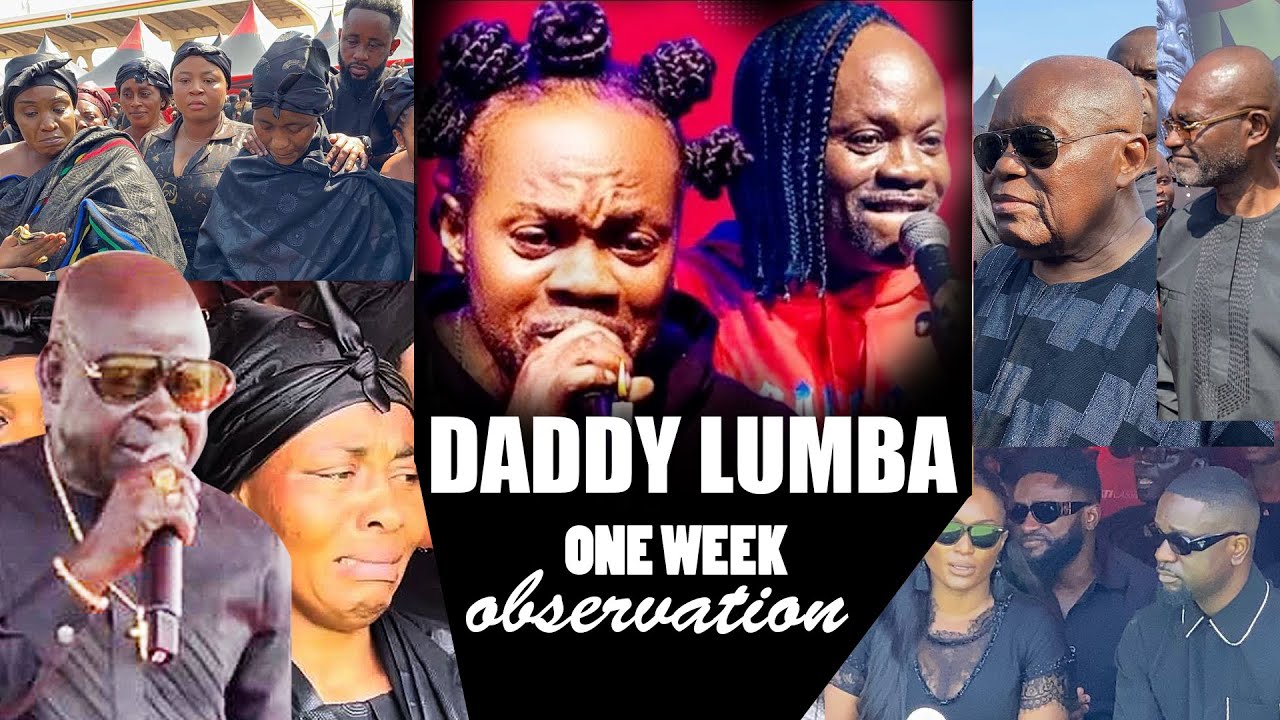 ABRANTIE AMAKYE DEDE GIVES HOT PERFORMANCE-DADDY LUMBA'S WIVES WEE.P UNCONTROLLABLY AT HIS ONE WEEK