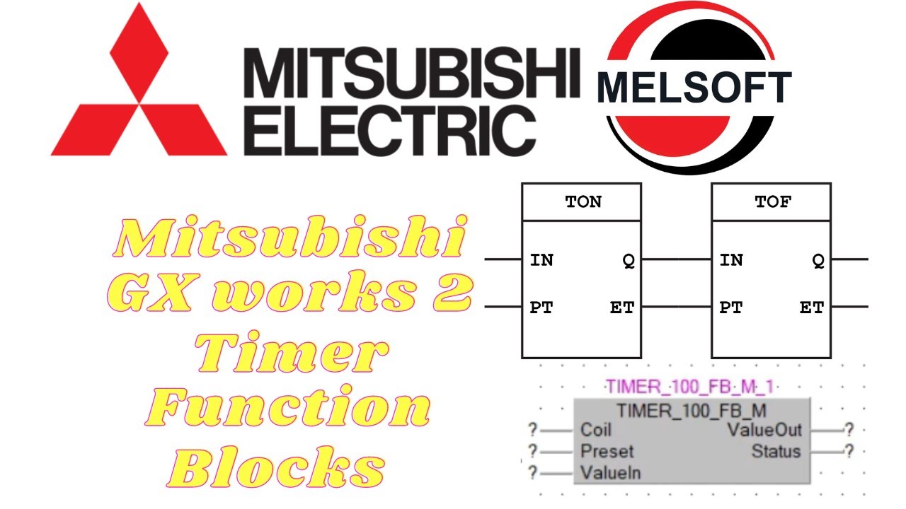 Mitsubishi GX works 2 | Учебное пособие по функциональному блоку таймера | Пример ПЛК FX0 FX1 FX2...