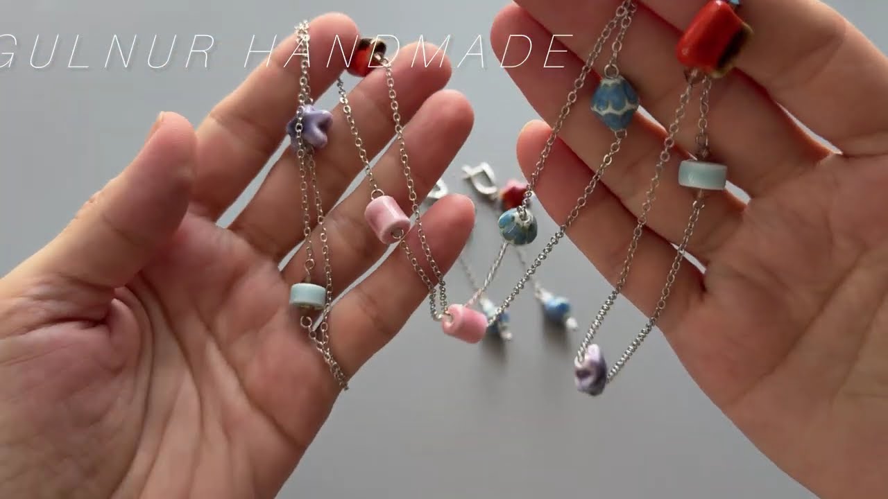 DIY Ceramic Bead Sautoir Necklace | Handmade Jewelry Tutorial