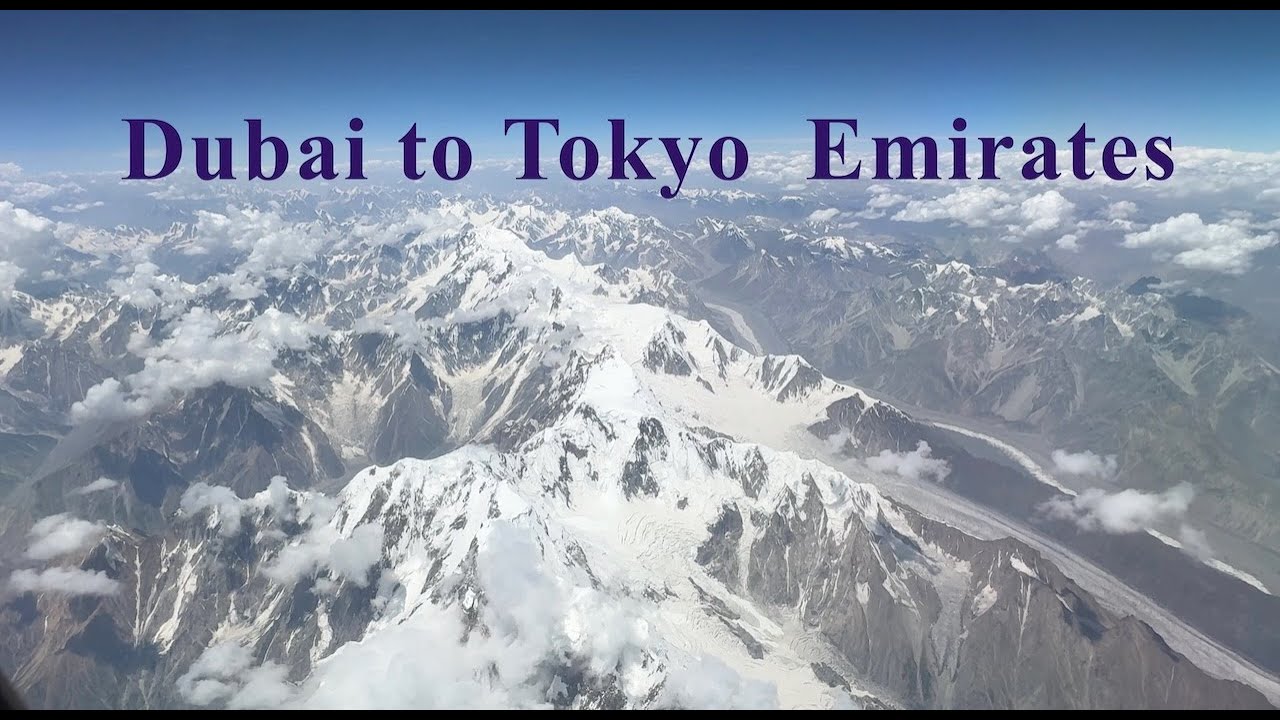 [4K] Dubai to Tokyo Flying view Emirates EK312