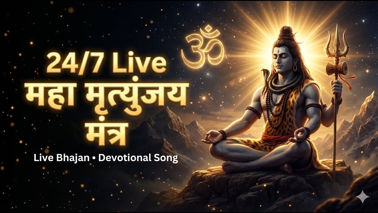 Live 24/7 🕉️महा मृत्युंजय मंत्र || मृत्यु पर विजय पाने वाला मंत्र 🔱|| Music by Shiva’s Voice✨