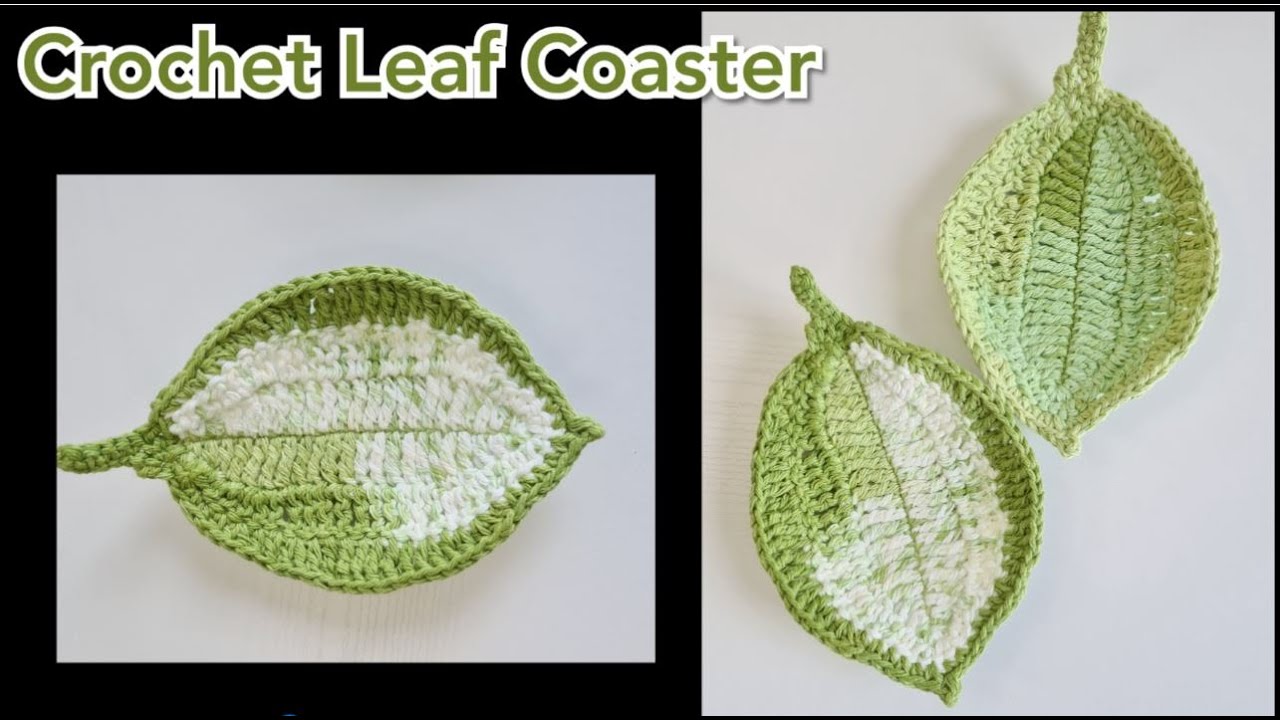 How To Crochet Leaf || Crochet Leaf Coaster || Crochet Coaster #leaf #leafcoaster #crochetcoaster