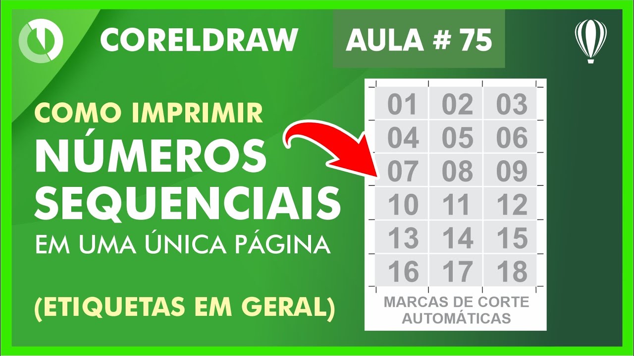 Como imprimir várias etiquetas numeradas em sequência em uma mesma página do Corel Draw