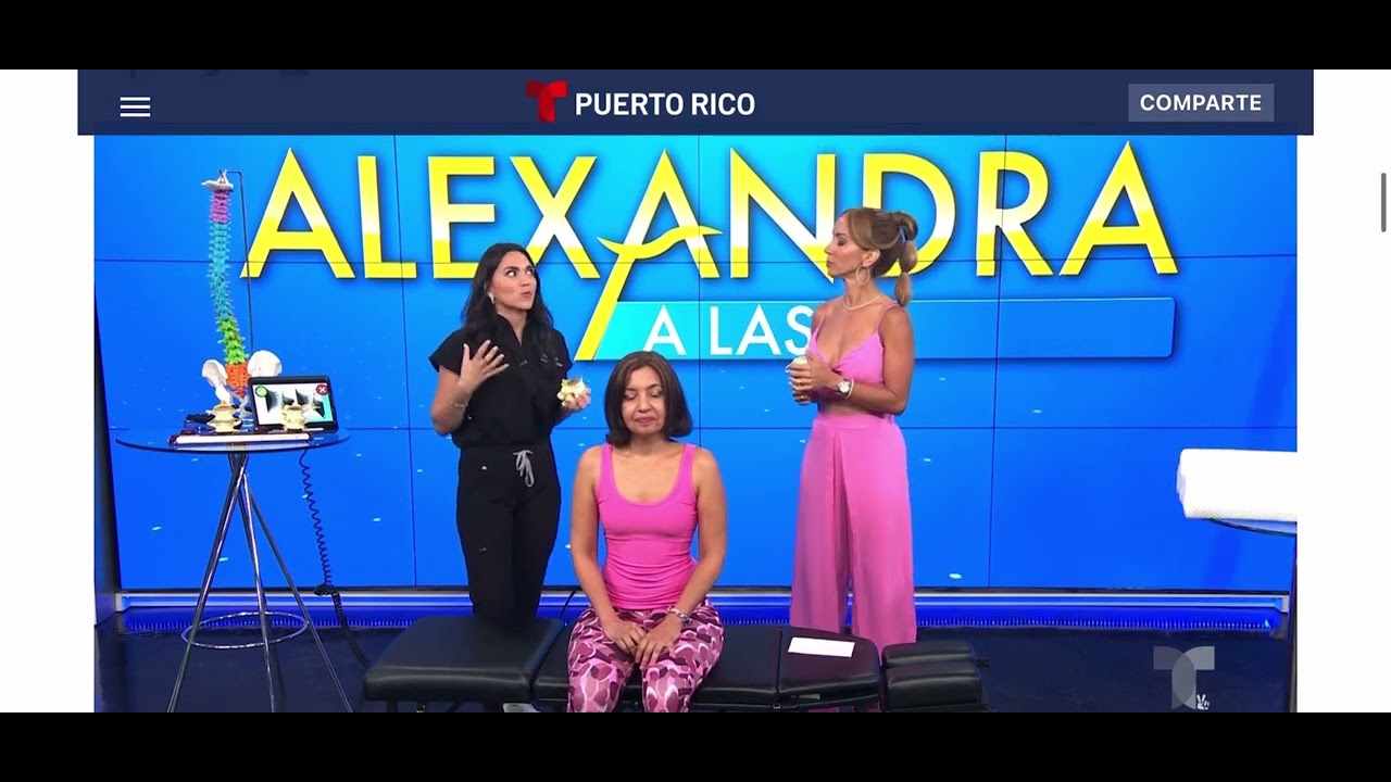 Alexandra a las 12 en Salud hablando de los Discos Herniados