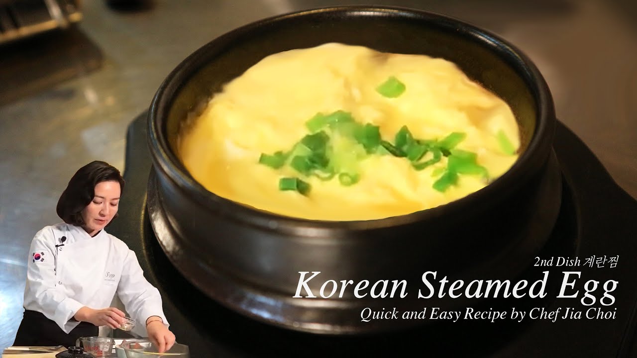 How to make Gyeran-jjim (Korean steamed egg) l Quick & Easy Recipe by Chef Jia Choi l Sub-Eng,Esp