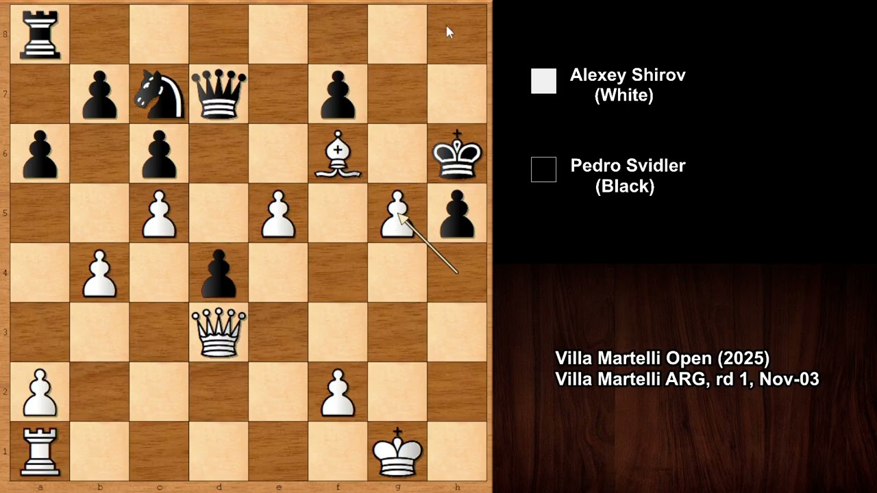 Attacking Chess: Alexey Shirov vs Pedro Svidler (2025)