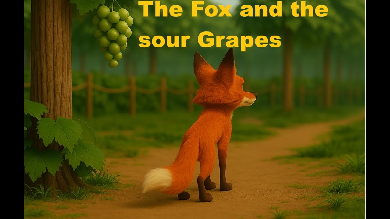 The Fox and The Grapes | Moral Story for Kids | 3D Animated English Story | The Sour Grapes Lesson