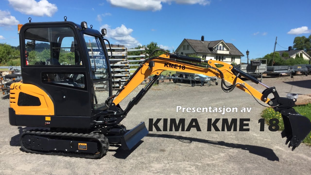 Presentasjon av Kima KME 18 Minigraver - 1800 kg | 14 kW KUBOTA motor