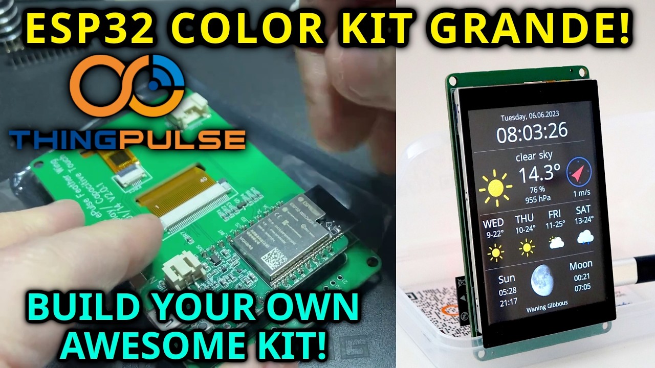 ThingPulse (Часть 3): Пайка ESP32 Color Kit Grande, тестовое приложение и корпус!