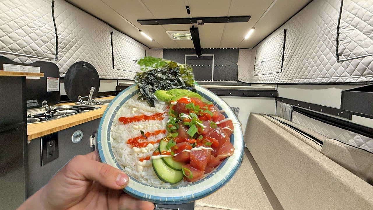 Ночевка в моём новом кемпере — ловля и приготовление поке из голубого тунца