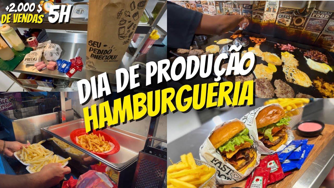 HAMBURGUERIA DELIVERY EM CASA, DIA DE PRODUÇÃO! VLOG.