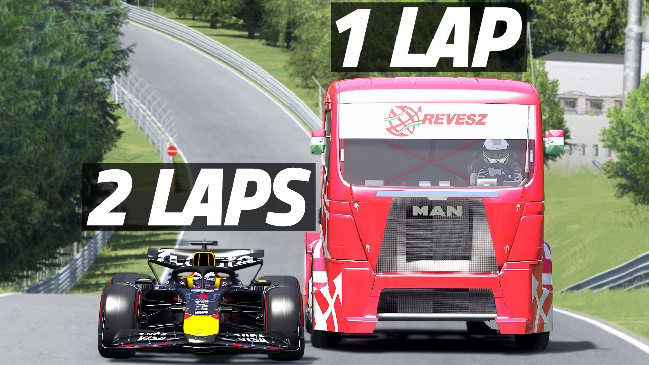 Can An F1 Car Complete 2 Laps of the NORDSCHLEIFE Before a Racing TRUCK Finishes 1?