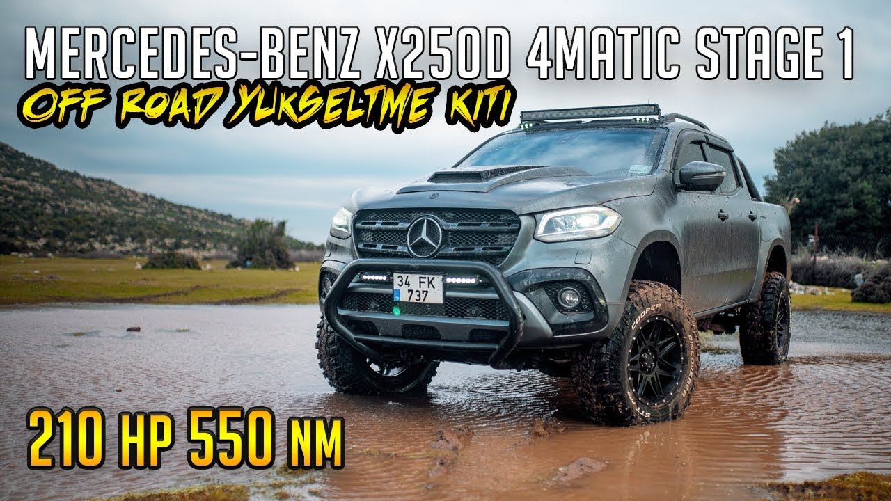 Mercedes X Class X250d 4MATIC Stage 1 / OFF-ROAD Yükseltme Kiti / Active Sound Egzoz  / Test Ettik