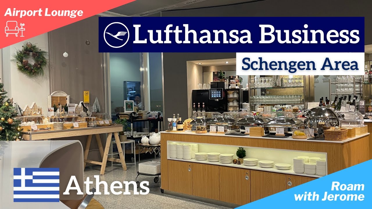 LUFTHANSA BUSINESS LOUNGE - BUSINESS CLASS | ATHENS AIRPORT 🇬🇷   | STAR ALLIANCE | SCHENGEN AREA
