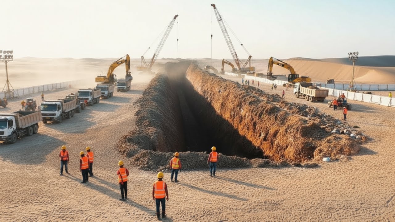 Israel Splits the Desert to Force the Red Sea Flow Into the Dead Sea. It'll Change the Map Forever