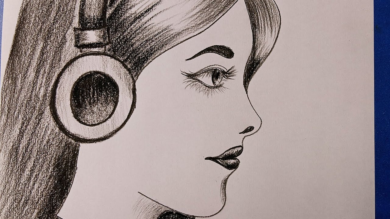 Beutiful Girl Sketching pencil ✏️