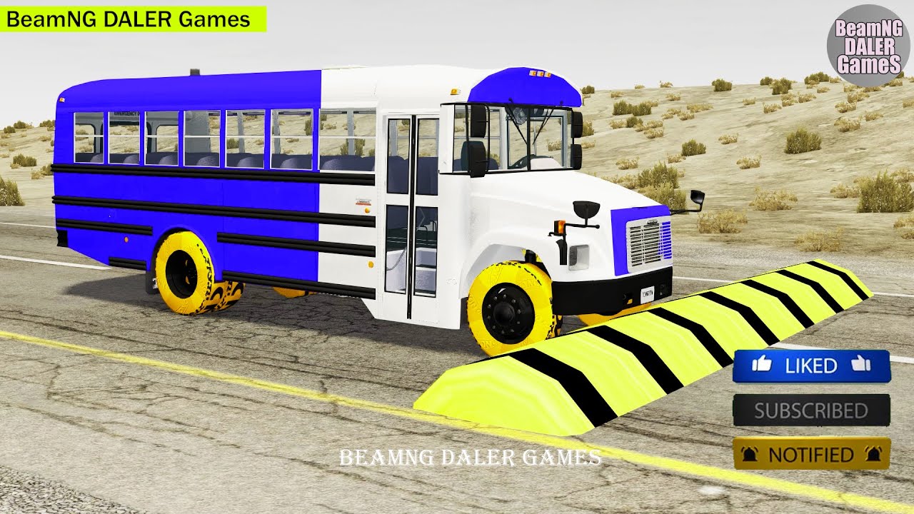 Cars vs Massive Magic Color Speed Bumps #383 BeamNG DALER Games BeamNG.Drive