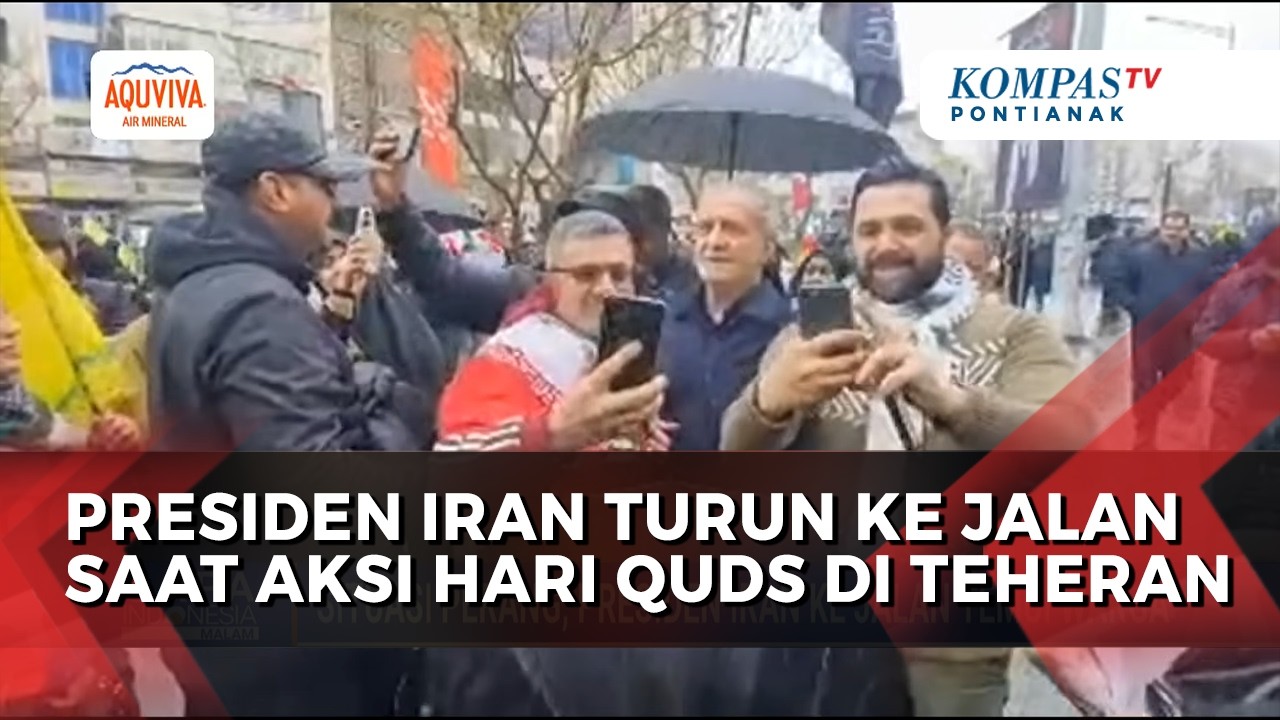 Presiden Iran Temui Warga saat Aksi Hari Quds di Teheran