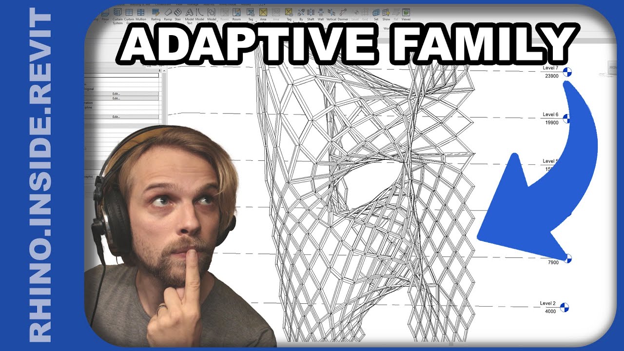 Parametric design with Adaptive Families in Rhino.Inside.Revit (with Scheduling)