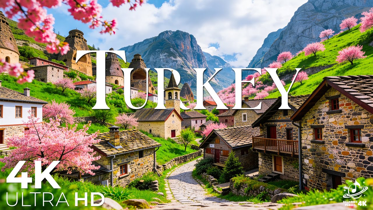 Весна в Турции 4K 🌸 Горные деревни, цветущие долины и неподвластные времени пейзажи