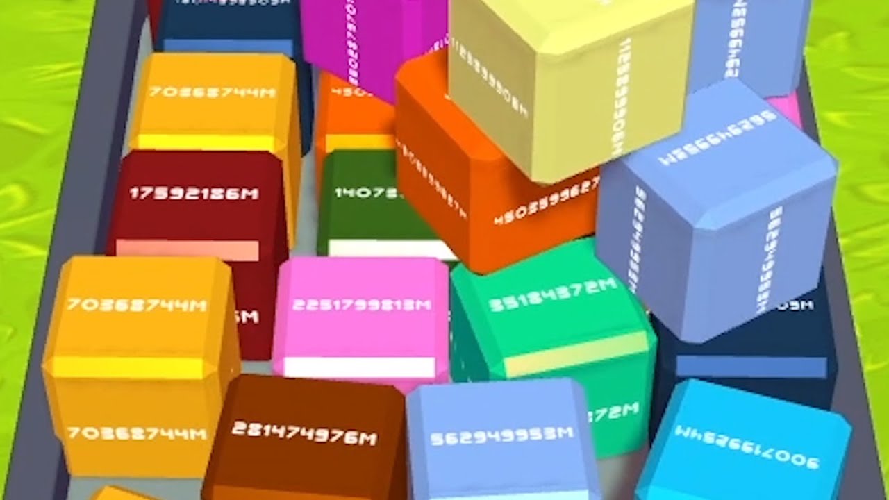 Merge Cube 2048 3D - ASMR Gameplay (Cubes Math, Level Up NumberBlocks Jelly Balls) Inka Kubes