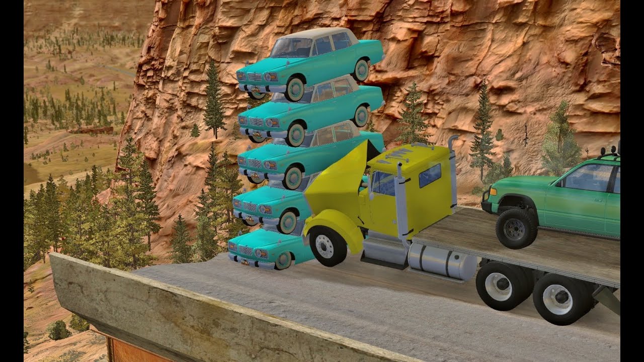 BeamNG Drive TRUCKS VS CARS CRASHES #34