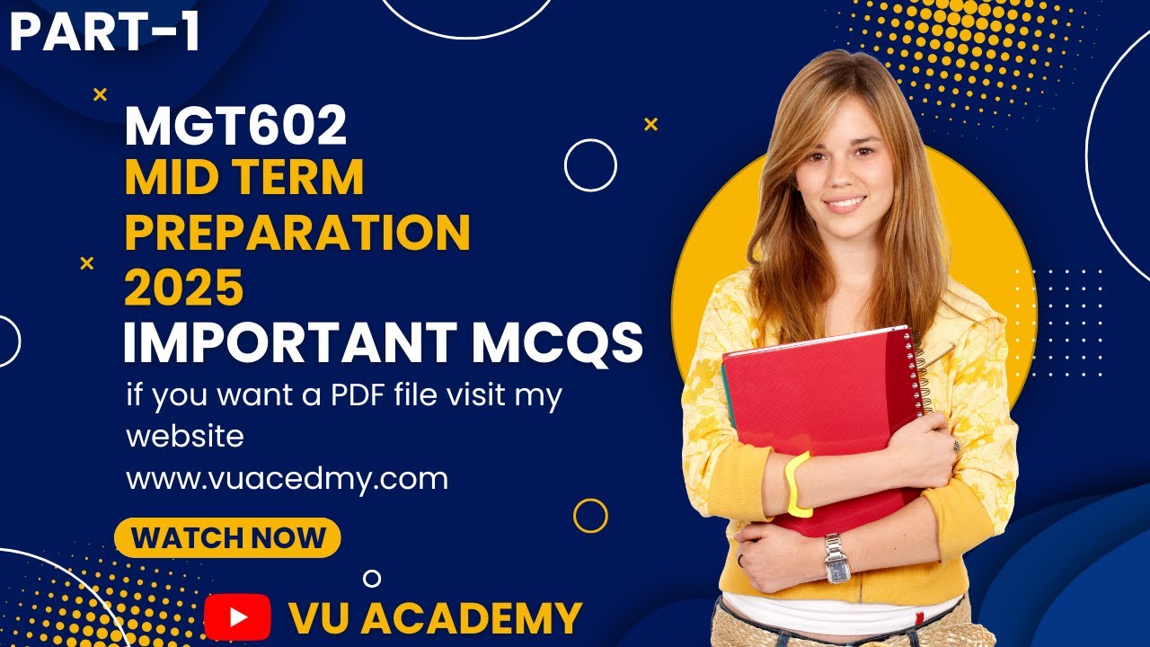 MGT602 Midterm Preparation | Top Important MCQs & Past Paper Concepts | Vu Academy