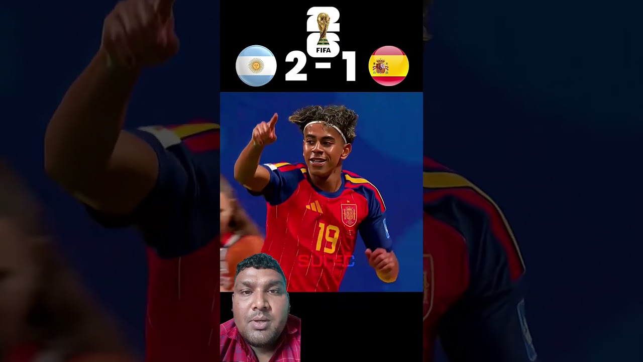 Argentina vs Spain 😡l World Cup final Dream🏆#argentina #spain #messi#yamal#shorts #worldcup#football