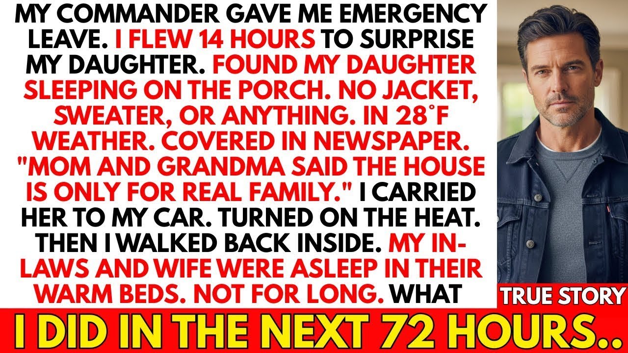 Flew 14 Hours to Surprise My Daughter  Found Her Sleeping on Her Grandparents' Porch in 28°F